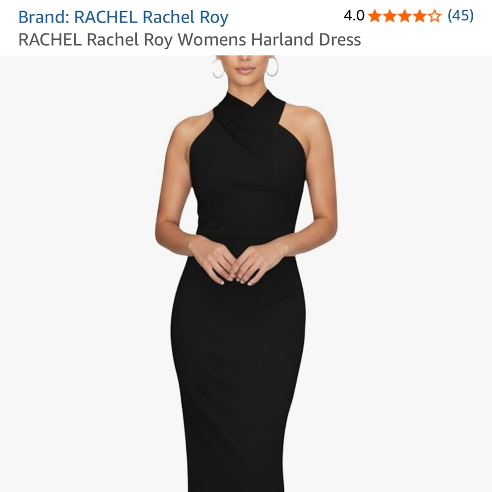 RACHEL Rachel Roy Black Sleeveless Midi Dress